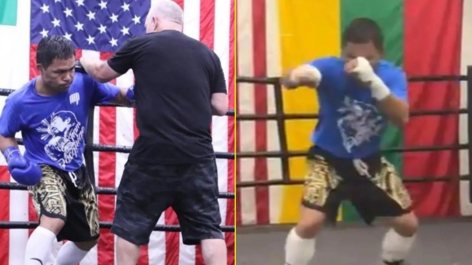 You are currently viewing Manny Pacquiao returns to gym in new footage and fans all make same fight prediction: ‘No chance’