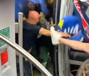 Read more about the article Police use pepper spray after Inter Milan and Paris Saint-Germain fans fight on train as statement released