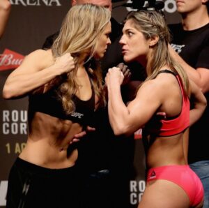 Read more about the article Ronda Rousey earned 34-second KO in final UFC win then celebrated with Jose Aldo before Conor McGregor grudge match