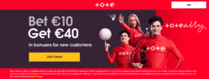 Read more about the article Tote sportsbook review – Bet €10 Get €40 in bonuses!