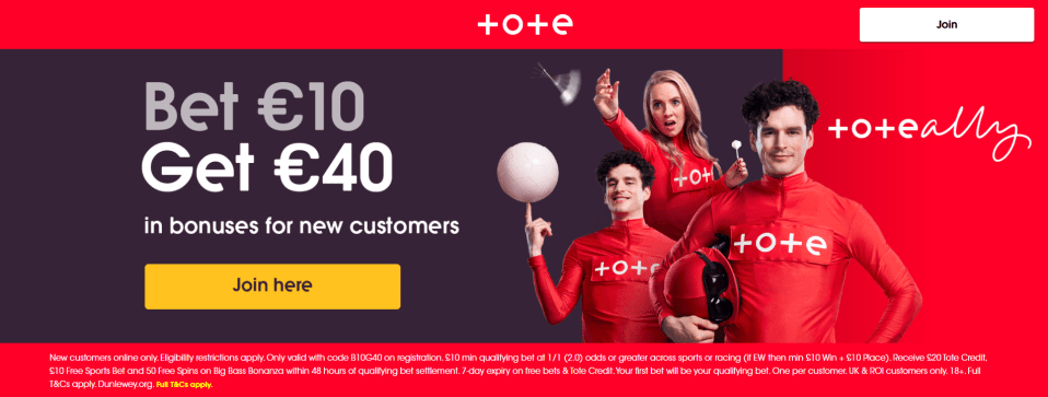 You are currently viewing Tote sportsbook review – Bet €10 Get €40 in bonuses!