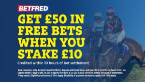 Read more about the article Haydock Betting offer: Bet £10 get £50 in free bets on Betfred