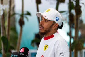 Read more about the article ‘Dude, calm down’ – Lewis Hamilton details being pulled aside by Ferrari team boss over radio tirade