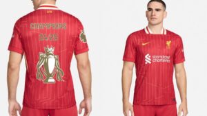 Read more about the article Liverpool release special Champions shirt to celebrate Premier League title win