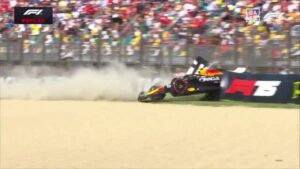 Read more about the article ‘Stupid mistake’ – Formula 1 star left ‘ashamed’ over horror crash which saw car flip upside down