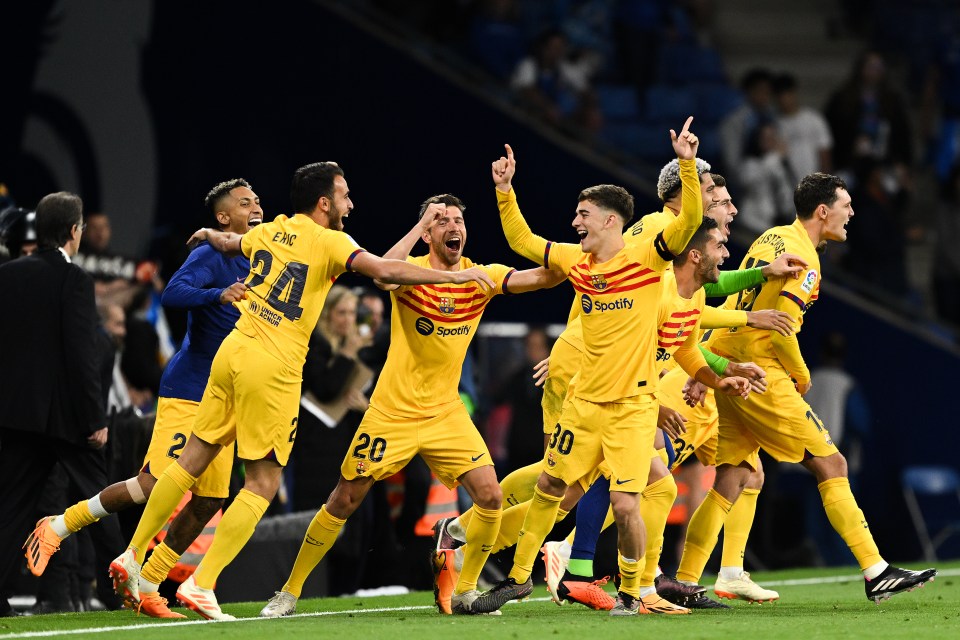 Read more about the article Riot police stepped in as Barcelona were chased off pitch in ugly LaLiga title scenes