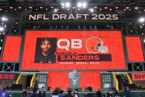 Read more about the article ‘Probably Deion’ – Fans joke as Shedeur Sanders’ draft fall leads to $100 million lawsuit