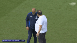 Read more about the article Nottingham Forest owner Evangelos Marinakis rages at Nuno Espirito Santo in on-pitch meltdown
