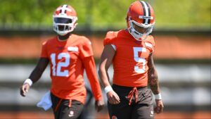Read more about the article Shedeur Sanders sends three-word message as rival Browns QB relishes challenge and teammate piles on pressure