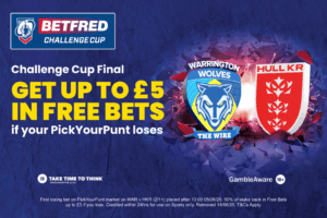 Read more about the article Challenge Cup final betting offer: Get half your money back if your PYP loses with Betfred