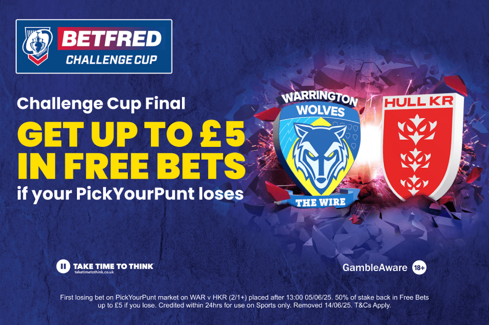 Read more about the article Challenge Cup final betting offer: Get half your money back if your PYP loses with Betfred
